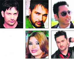 (Clockwise from top left) Jasbir Jassi, Amrinder Gill, Sarabjit Cheema, Roshan Prince and Satinder Satti.