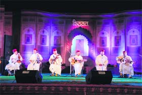 The Orchestra Chabab Al Andalouss de Rabat from Morocco performs at Virasat 2012 in Dehradun on Sunday
