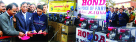 MLA Chowdhary Mohammad Ramzan inaugurates the Farm Machinery Fair in Handwara on Monday. 