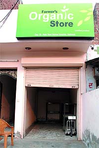 The store where organic farmers would soon be selling their produce, on Dr Mela Ram Street in Bathinda