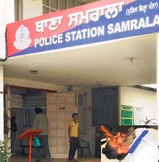 The Samrala police station where the granthi, Baba Balihar Singh (inset), allegedly took poison. 