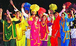 The bhangra team which came to perform during the Canadian PMs visit at a dhaba in Sector 28 in Chandigarh on Wednesday