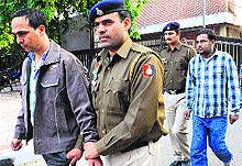 The accused in police custody in Chandigarh on Wednesday