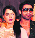 Sameera Reddy with Rana Dagubbati