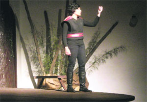 A Woodstock student enacts Macbeth in Mussoorie.