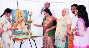 Dr Girija Vyas, former chairperson of the National Commission for Women, inaugurates the annual day function of the SRG College of Education, Sonepat. 
