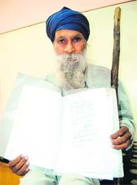Kewal Singh with the court order