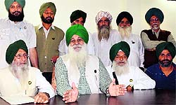 Ajmer Singh Lakhowal, president Bharti Kisan Union addresses a meeting in Ludhiana on Saturday
