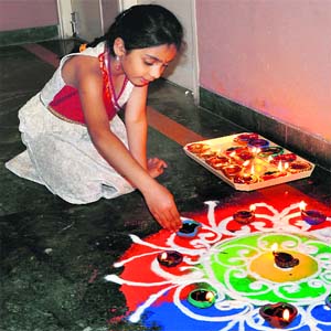 Making that bit of extra effort to make a rangoli or paint diyas can light up the day