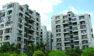 A cluster of apartments in upscale Dwarka