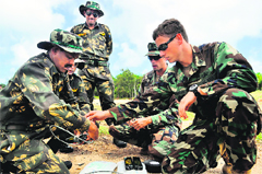 The Cradle of Leadereship: Indian Indian and US troops at a joint training exercise in Rajasthan