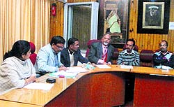 Officials at a meeting to discuss preparations for Winter Carnival in Mussoorie on Monday