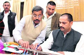Pandit Ghanshyam Sharma takes over as Vice-Chairman of the Uttarakhand Silk Federation in Dehradun on Monday