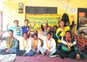Kunau villagers stage a dharna in Rishikesh