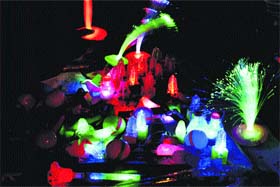 Items on display on the occasion of Divali in Mandi on Monday
