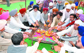 A ceremony was held at the Vishwakarma temple in Adarsh Nagar on Wednesday on the occasion of Vishwakarma Day.