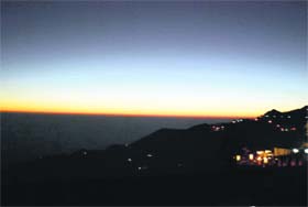 A view of winter-line from Mussoorie three days ago before Divali