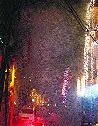 Smoke engulfs the city on Divali