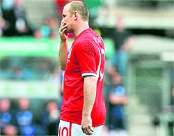 Manchester Uniteds star striker Wayne Rooney