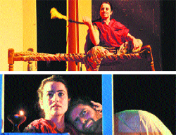 Artistes stage a play at the Tagore Theatre in Chandigarh on Thursday. Tribune Photos: Vicky Gharu 