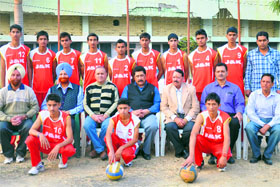 Players pose for a photograph in Jammu on Thursday.