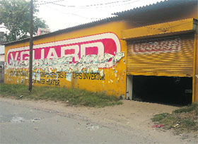 A godown located on the disputed land near Sunet village in Ludhiana.