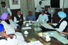 A meeting of a sub-commitee of the Muncipal Corporation underway in Bathinda on Friday. 