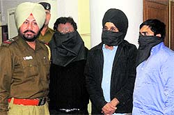 The accused in the loan fraud case in police custody in Chandigarh on Friday