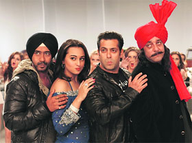 Ajay Devgn, Sonakshi Sinha, Salman Khan and Sanjay Dutt