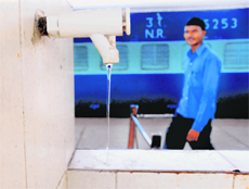Water running from a faulty tap at Platform No. 2 at the railway station in Chandigarh. 