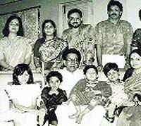 The Sena chief with his family members