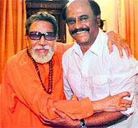 Thackeray with Rajnikanth; Amitabh Bachchan; Lata Mangeshkar