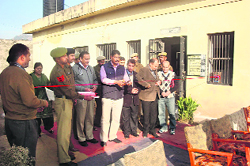 Development Commissioner, Saugat Biswas, inaugurates sports facilities at the district jail in Rajouri on Saturday.