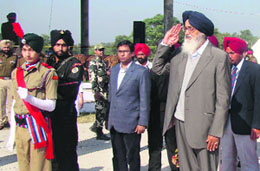 Chief Minister Parkash Singh Badal during a function at Sri Dashmesh Academy in Anandpur Sahib on Saturday.