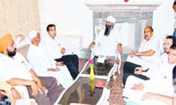 A file photo of Sukhdev Singh Namdhari, Chairman of the Uttarakhand Minority Commission, at a meeting in Haridwar