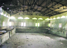 A view of the incomplete indoor swimming pool in Ludhiana