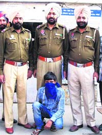 The accused in police custody in Amritsar on Monday.