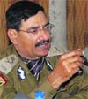 ID Bhandari, DGP, Himachal, addresses mediapersons in Dharamsala on Monday. Photo: Kamaljeet
