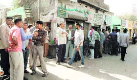 The labourers who agitated at Khu Bhalianwale in Amritsar on Tuesday
