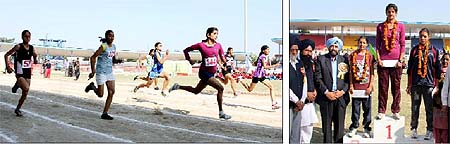 The Punjab State Rural Games for Girls in the under -16 category concluded at the Multipurpose Sports Stadium in the city on Tuesday with Tarn Taran lifting the overall trophy. The pictures (clockwise from left) show a race in progress