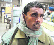 One of the injured passengers on Tuesday. 