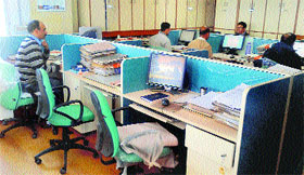 The newly done-up office inside the Armsdale building.