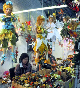 Enchanting dolls on sale at Pragati Maidan in New Delhi on Thursday.