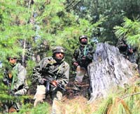 Army soldiers ended a search operation in north Kashmir's Lolab forests in Kupwara district on Thursday. A Tribune photograph