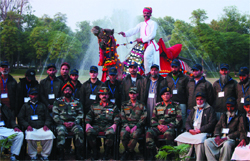 Muslim clerics (maulvis) of Kashmir at a reception organised in Sadhuwali Cantonment on Friday evening. 