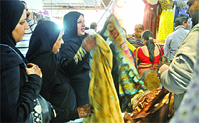 Visitors at the Pakistan pavilion during the IITF-2012 at Pragati Maidan in New Delhi on Friday. 
