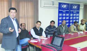 CII officials during the launch of cluster programme in Jalandhar on Saturday