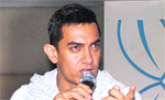 Bollywood actor Aamir Khan in Jalandhar for the promotion of his latest movie 'Talaash' on Saturday.