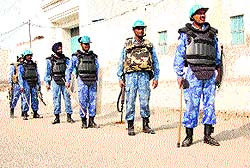 Rapid Action Force jawans guard a place of worship