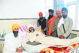 SGPC member Gurmeet Singh Tilokewala under treatment in a Chandigarh hospital